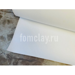 Фоамиран глиттерный рулонный белый